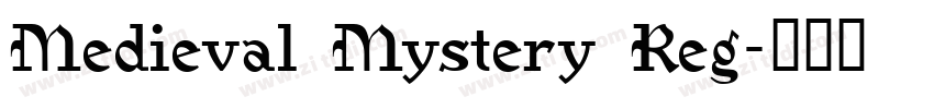 Medieval Mystery Reg字体转换